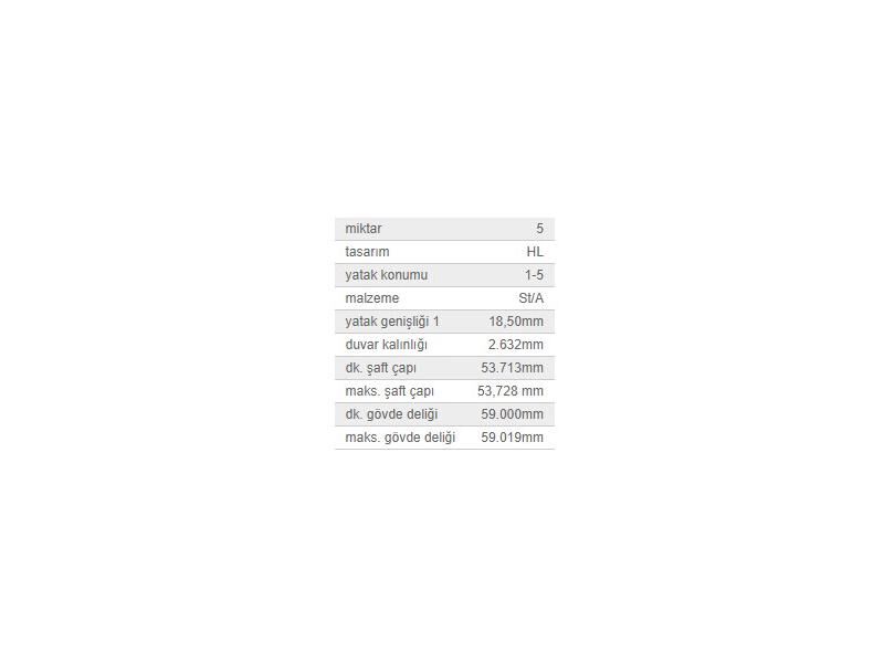 ANA YATAK 0,25 TK. VAG A1 A2 A3 BO1 CAD2-3 GO3-4-5 JET3-4 PAS PO3-4-5 95-